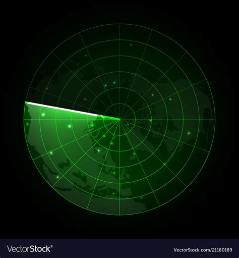 Radar screen Royalty Free Vector Image - VectorStock