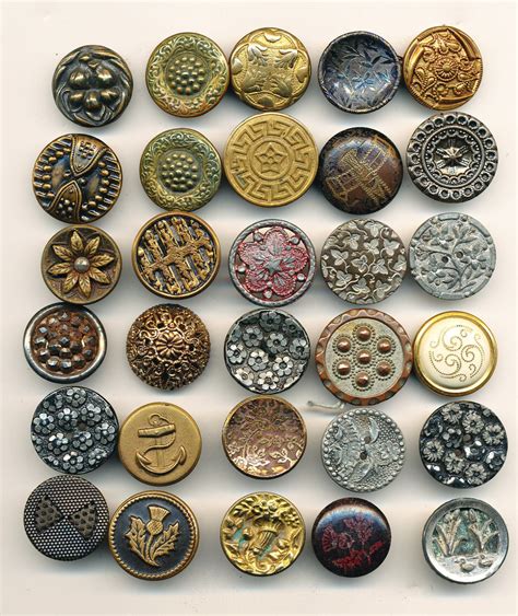 Antique Vintage Metal Buttons Lot