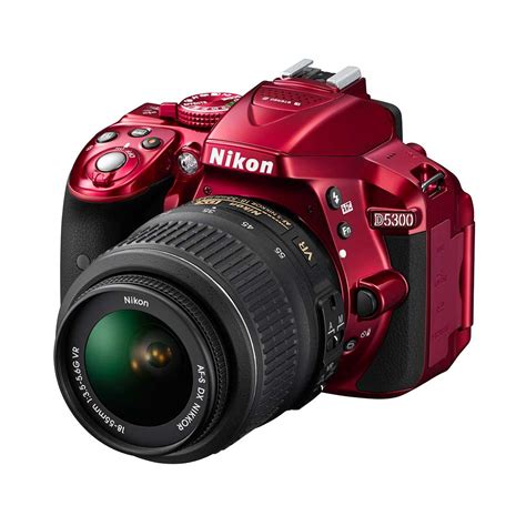 Câmera Digital Nikon Dslr D5300 Vermelha Full Hd 242mp Wi Fi E 18 55 Mm