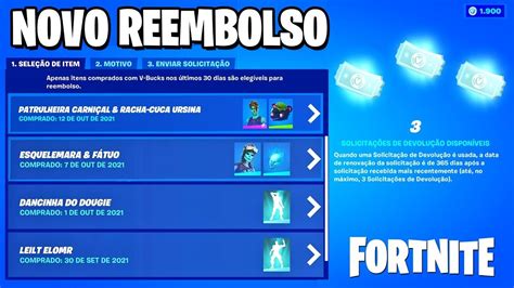 Reembolso Gratis No Fortnite Sim Ou N O Vc Ganhou Quantos Youtube