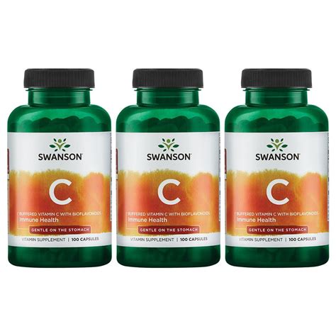 Swanson Buffered Vitamin C With Bioflavonoids Mg Caps Pack