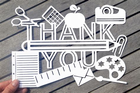 Thank You Teacher Svg Dxf Eps Files By Digital Gems Thehungryjpeg