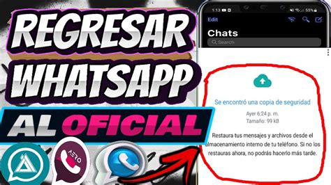 Como REGRESAR De WHATSAPP PLUS FOUAD DELTA A WHATSAPP ORIGINAL 2022