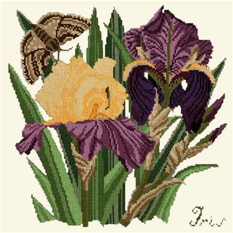 Iris Needlepoint Kit Elizabeth Bradley Design Elizabeth Bradley Uk