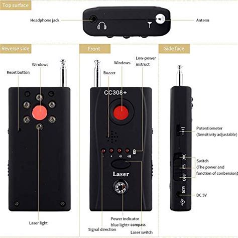 RF Signal Detector, Sunshinelife Hidden Camera Detector Wireless Anti ...