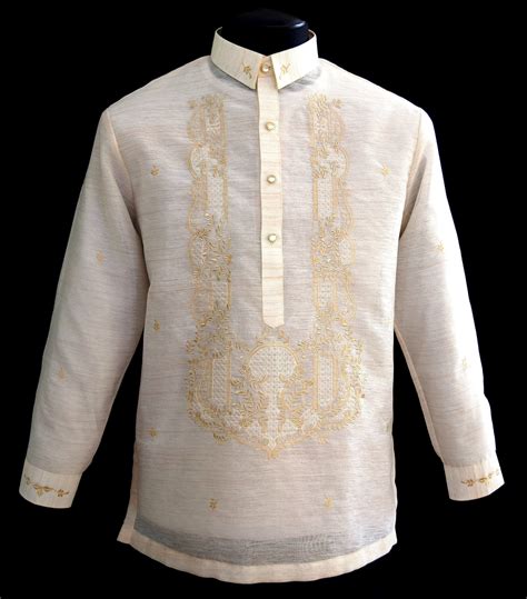 Barong Tagalog Linen Embroider Filipino National Costume Filipiniana