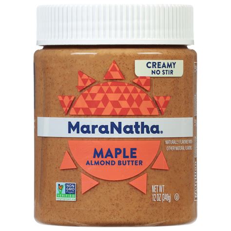 Raw Maple Almond Butter Creamy No Stir Maranatha Nut Butters