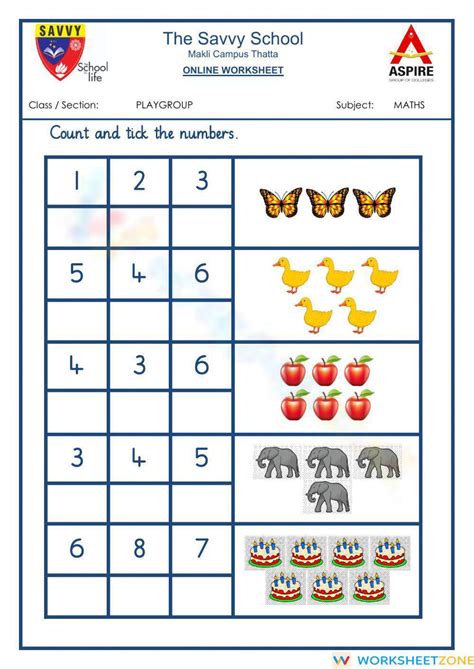 Savvy Pg Math 01 Worksheet