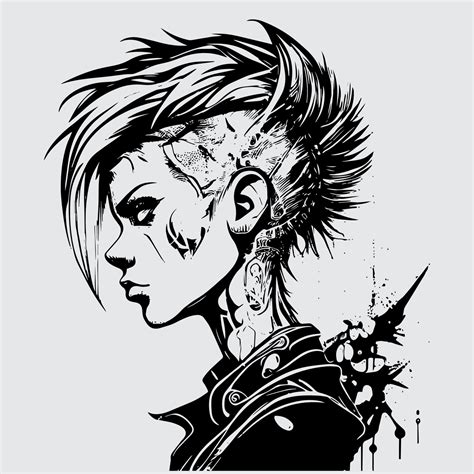 Rebel With A Cause The Fierce Attitude Of Punk Girl Illustrations