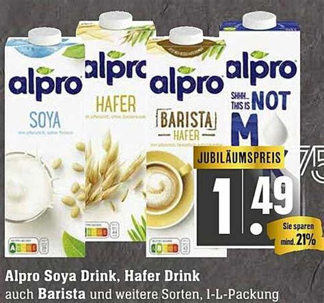 Alpro Soya Drink Hafer Drink Auch Barista Angebot Bei Scheck In Center