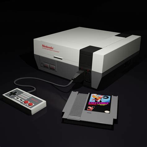 3d Model Nes Nintendo Entertainment System Vr Ar Low Poly Cgtrader