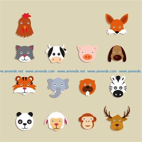 Funny Animals File Cdr And Dxf Free Vector Download For Laser Cut