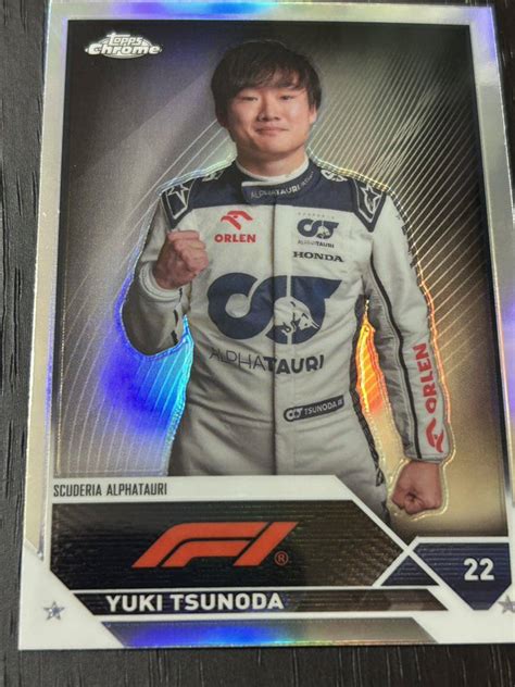 未使用に近い角田裕毅 YUKI TSUNODA 2023 TOPPS CHROME FORMULA 1 F1 PORTRAIT リフラ