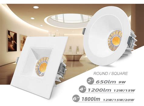 Cct Tunable Baffle Square Anti Glare Downlights