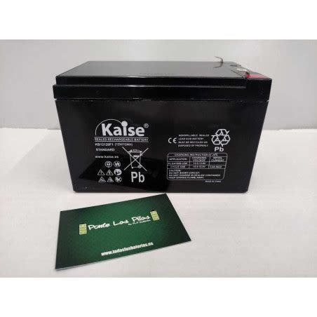 Batería plomo AGM 12V 12Ah Estándar Kaise KB12120F2