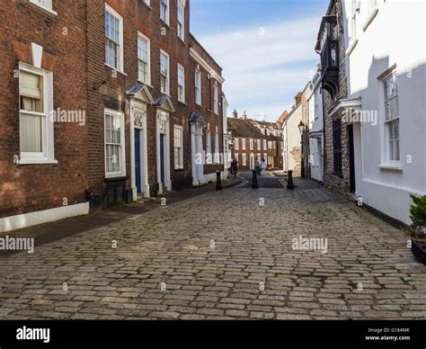 Cobbled Street in Poole Old Town, Dorset, UK Stock Photo: 104056195 - Alamy