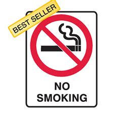 Prohibition Sign - No Smoking - PPE Safety