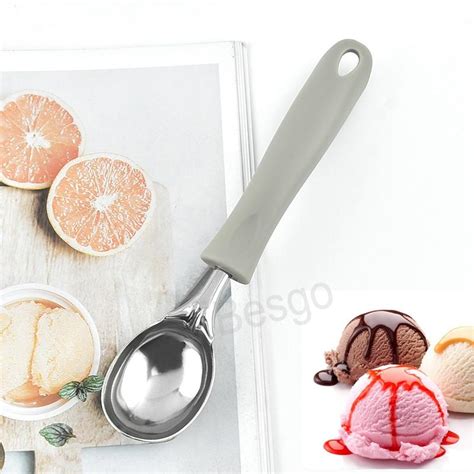 Stainless Steel Ice Cream Spoon With Plastic Handle Perfect For