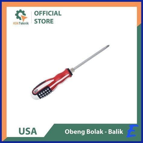 Jual Obeng Bolak Balik 4 6mm Bendera USA Shopee Indonesia