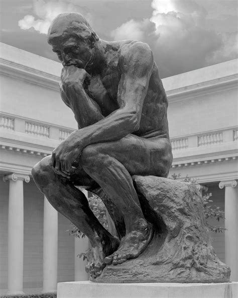 The Thinker Bronze Sculpture Auguste Rodin Legion Of Honor San Francisco California 1 Photograph