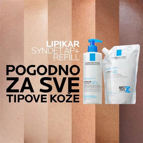 La Roche-Posay LIPIKAR Syndet AP+ Kremasti Gel 400 mL i Dopuna Gela u ...