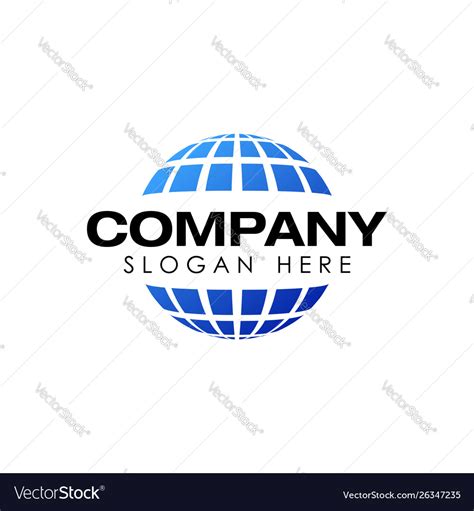 3d digital globe logo design icon symbol Vector Image