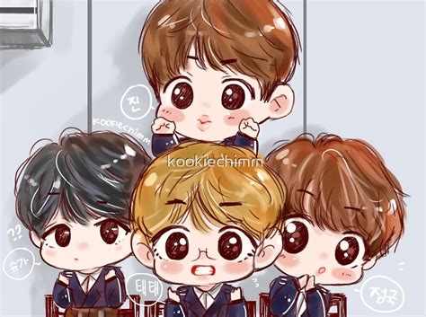 "BTS Chibi" by kookiechimm | Redbubble