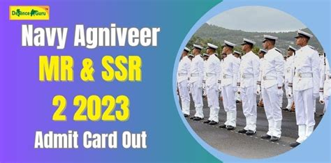 Indian Navy Agniveer Ssr Mr Intake Admit Card Out