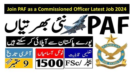 Join Paf As A Commissioned Officer Latest Job Online Registration