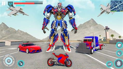 Optimus Prime Multiple Transformation Jet Robot Car Game Android