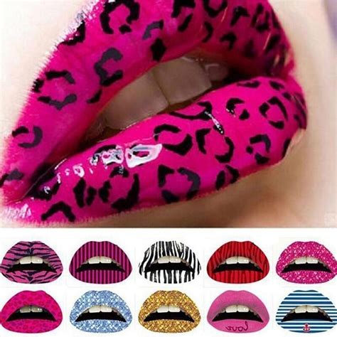 Fashion Lip Stickers Temporary Lips Tattoo Sticker Lipstick Art ...