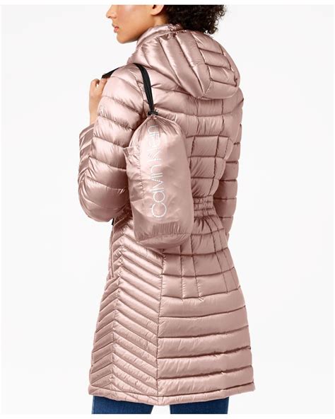 Calvin Klein Hooded Packable Puffer Coat Lyst