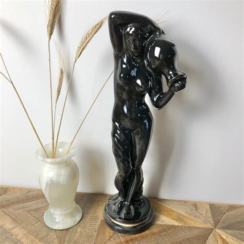 Large Vintage Ceramic Nude Woman Etsy