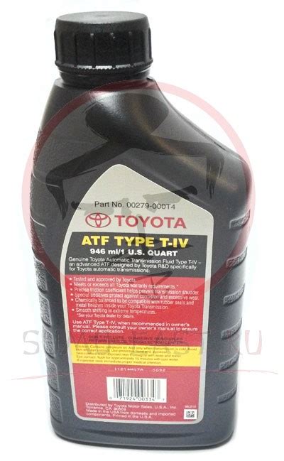 Масло трансмиссионное Toyota ATF T-IV (1л)