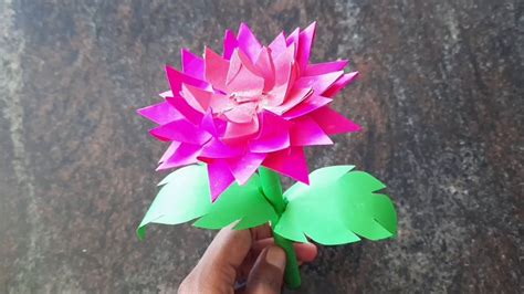 Paper Lotus Making Paper Flowers Origami YouTube