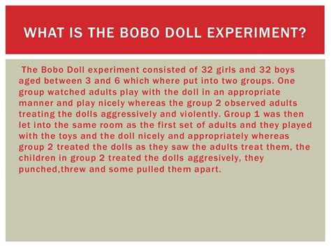 Bobo doll experiment