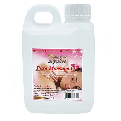 Pure Massage Oil Litre Pump Water Dispersible H Oil Premium