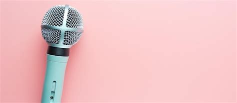 Premium AI Image | Photo of a microphone in a vibrant pink setting ...