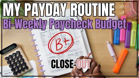 Bi Weekly Paycheck Budget Close Out St Paycheck In Nov Youtube