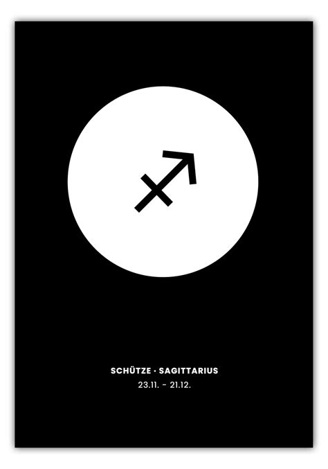 Poster Sternzeichen Schütze Symbol Motivisso