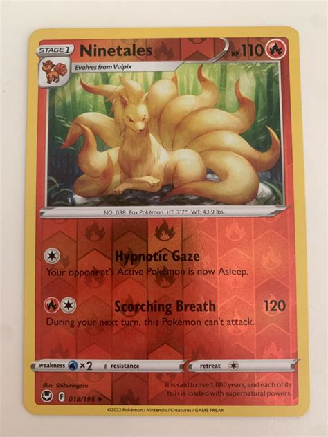 Ninetales Reverse Holo 18 Prices Pokemon Silver Tempest Pokemon