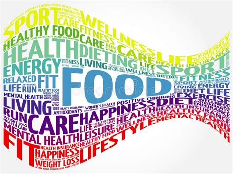 FOOD word cloud background stock illustration. Illustration of exercise - 205815083