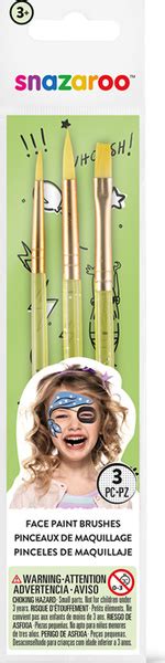 Набор кистей для грима Snazaroo, 3 шт, синтетика - купить с доставкой ...