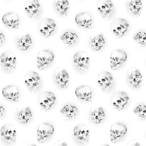 Skull seamless pattern. Halloween wallpaper. Human skeleton background. Vector illustration ⬇ ...