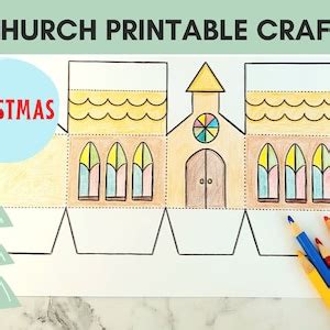 Printable Origami Paper Church, Paper Church Kit,folded Paper House, X ...