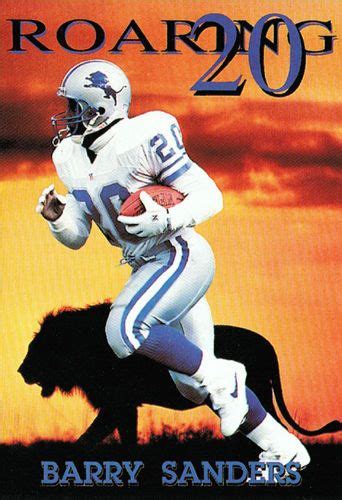 Rare Barry Sanders Roaring 20 Detroit Lions 1992 Costacos Nfl Poster