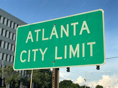 Atlanta Georgia Public Welcome Sign Stock Photo | Adobe Stock