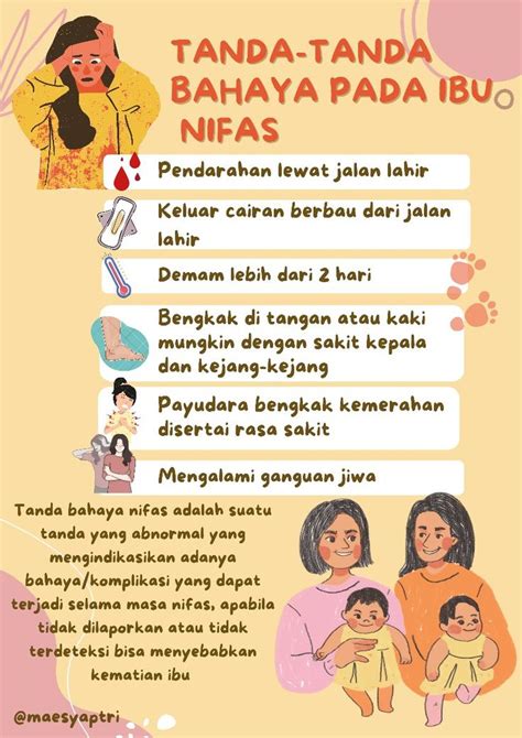 POSTER Tanda Tanda Bahaya Pada Ibu Nifas Kebidanan Kehamilan