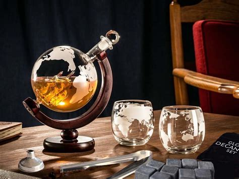 Whiskey Wereldbol Karaf Globe Decanter Kopen Coolgift