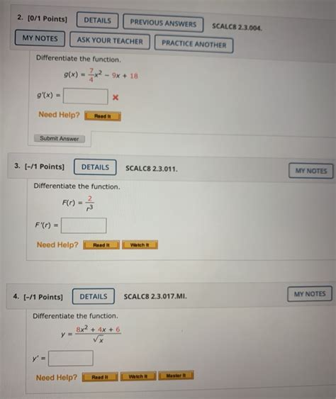 Solved 2 0 1 Points DETAILS PREVIOUS ANSWERS SCALC8 Chegg